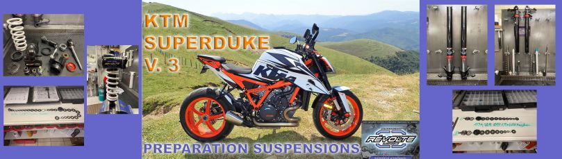 Préparation suspensions KTM Superduke + pièces éclatées